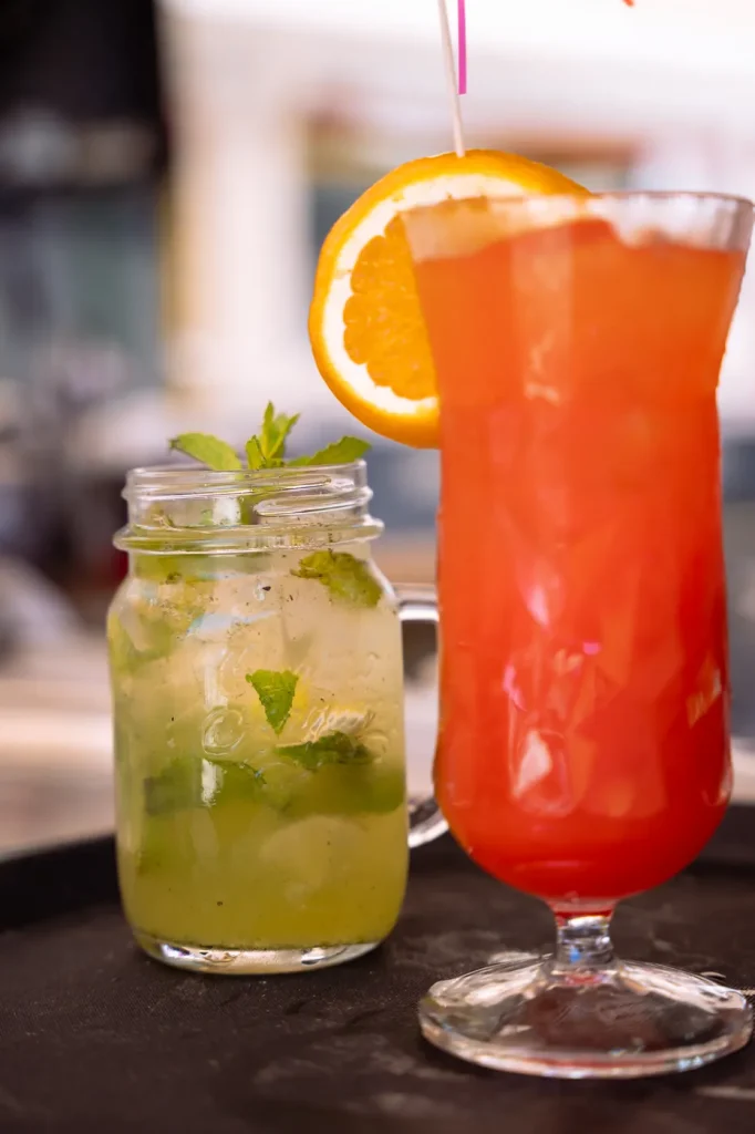 Mojito and tropical cocktail