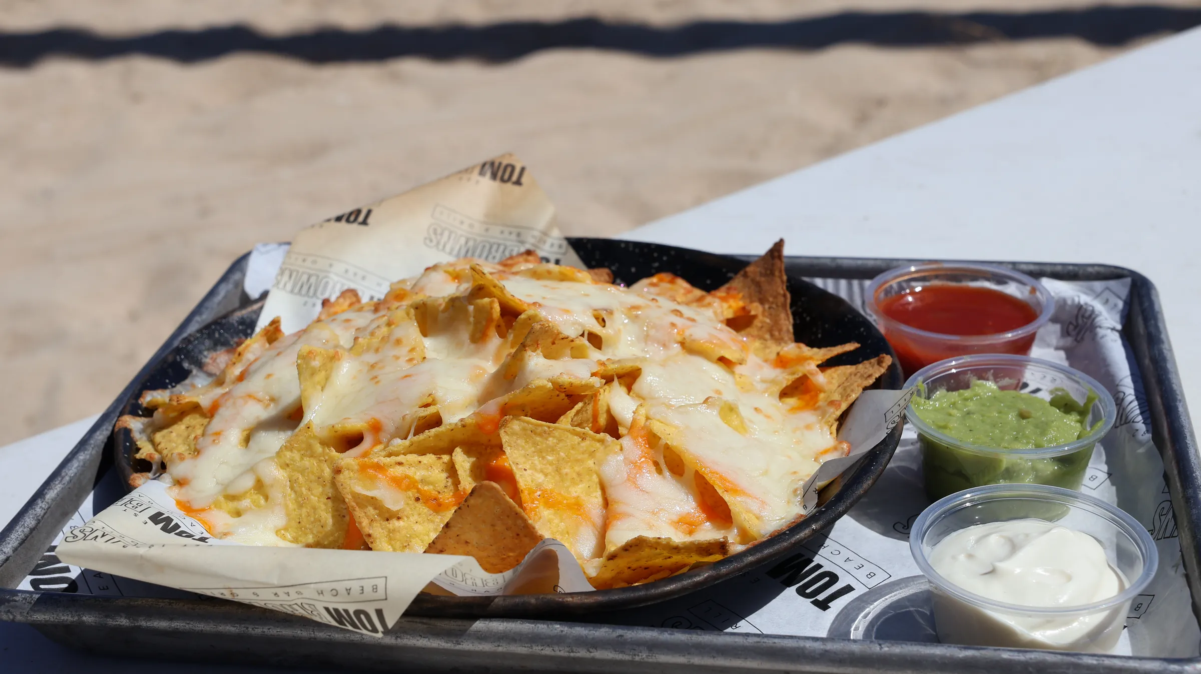 Nachos at Tom Browns by the beach