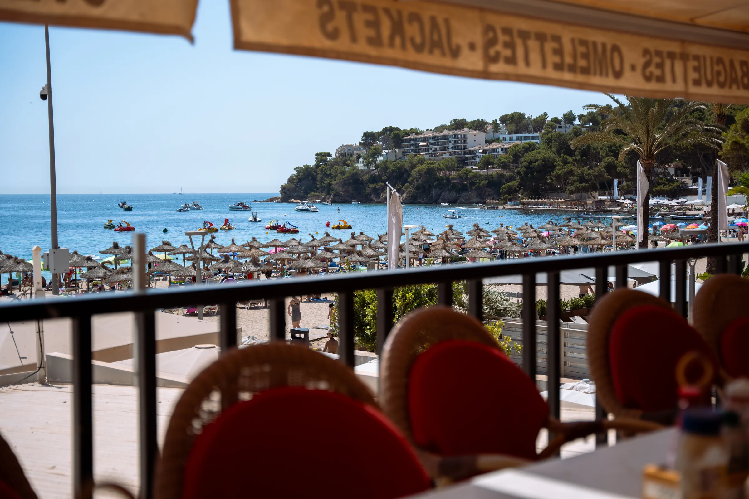 Tom Browns terrace overlooking Magaluf beach
